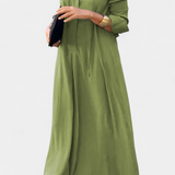 Verónica Vestido Maxi de Manga Larga y Escote en V