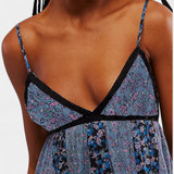 Lexa Vestido Boho Floral de Chiffon con Espalda Descubierta
