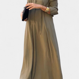 Verónica Vestido Maxi de Manga Larga y Escote en V