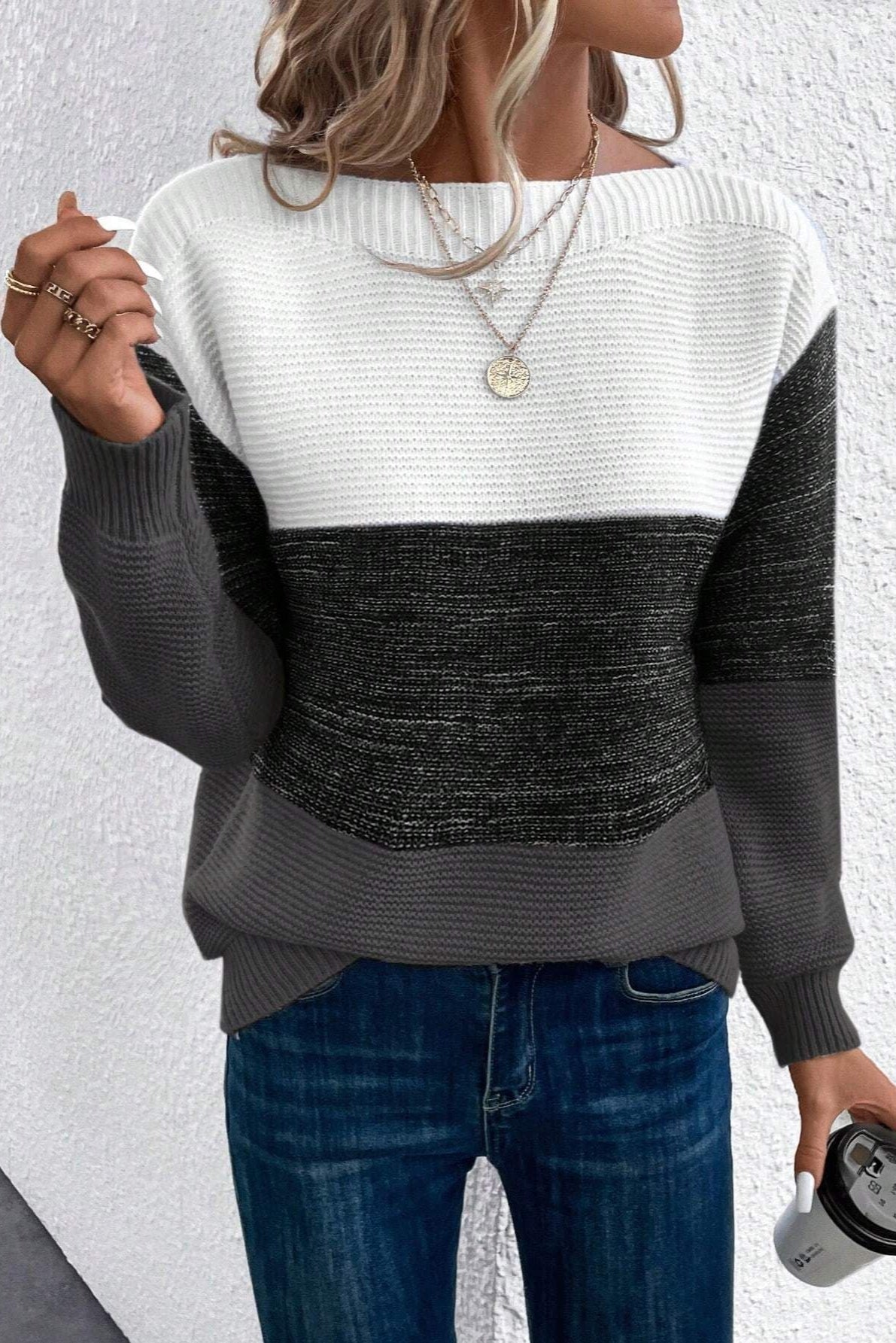 Soria Jersey de Mezcla de Lana con Toque Suave