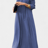 Verónica Vestido Maxi de Manga Larga y Escote en V