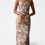 Diana Vestido Largo de Flores Vintage