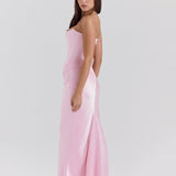 Emily Vestido Maxi Drapado Sin Tirantes