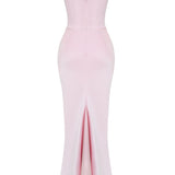 Emily Vestido Maxi Drapado Sin Tirantes