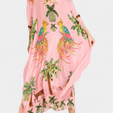 Evangeline Vestido Estampado con Hombros Caídos