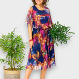 Suzana - Cómodo vestido de gasa talla grande