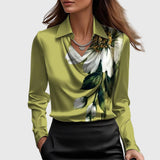 Sylvie | Blusa con brillo de lujo y cuello plisado