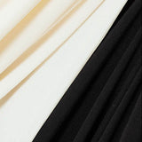 Slyune Vestido Maxi de Noche con Escote en V y Contraste