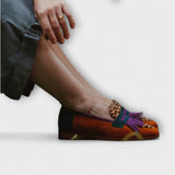 Fallon – Mocasín marrón con estampado de leopardo