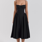 Felicity Vestido Midi Corsé Sin Mangas