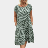 Nelia™ - Vestido de verano con cuello redondo y bonito estampado