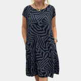 Nelia™ - Vestido de verano con cuello redondo y bonito estampado