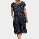 Nelia™ - Vestido de verano con cuello redondo y bonito estampado