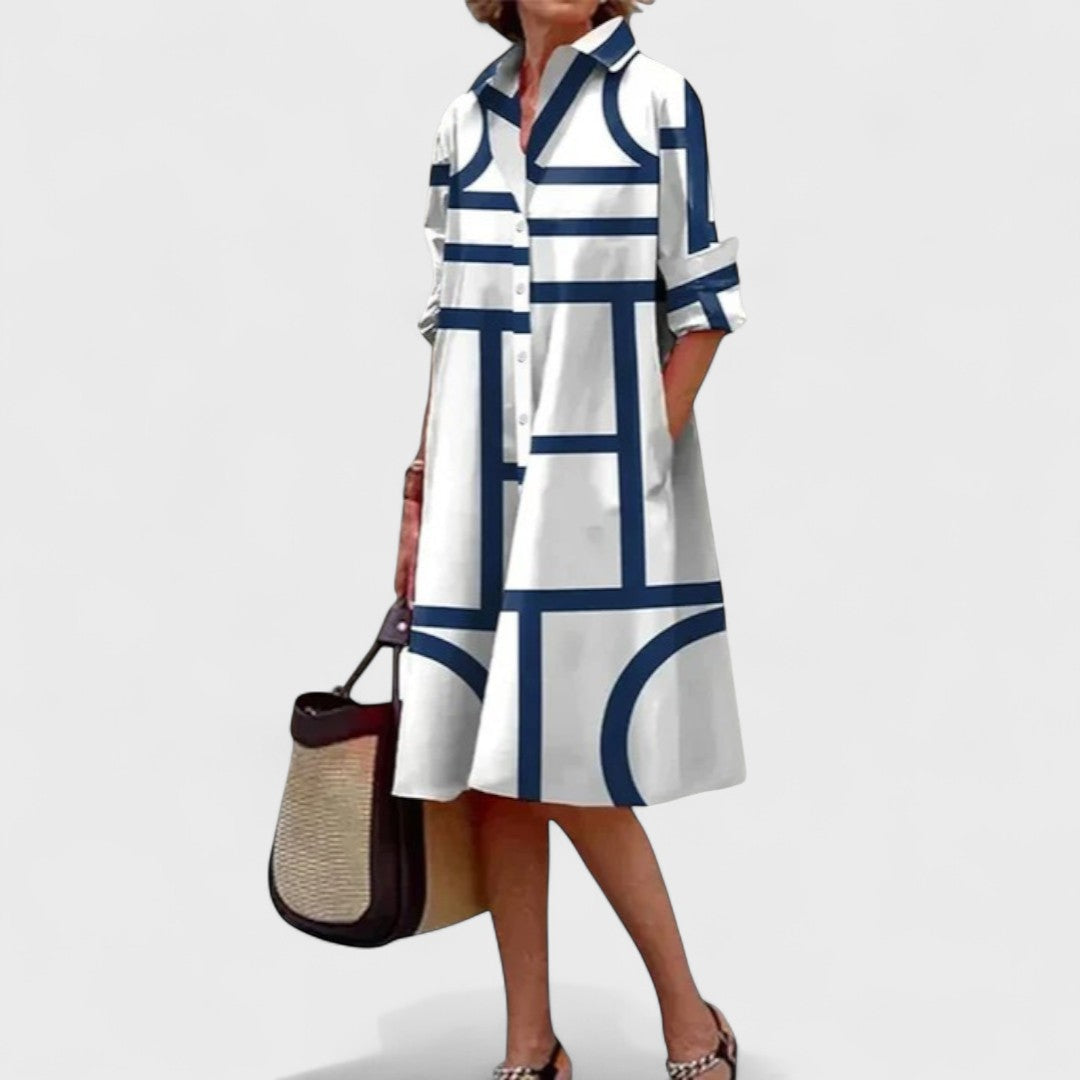 Stella – geometrisk elegant klänning