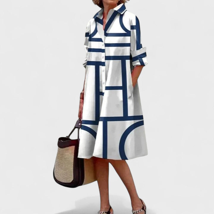 Stella – geometriskt elegant klänning