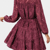 Soreia Vestido Camisero de Botones con Manga Larga Texturizada