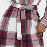 Masia Vestido Camisero Mini de Cuadros con Cinturón