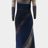 Galene Vestido Midi Ajustado con Capa