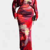 Eulalie Vestido con Mangas Murciélago y Cuello en V