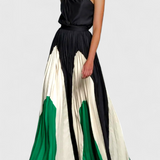 Antía Vestido Maxi Off-Shoulder con Estampado Elegante