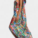 Ginette Vestido Maxi con Estampado Arcoíris