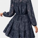 Soreia Vestido Camisero de Botones con Manga Larga Texturizada