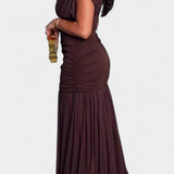 Noelia Vestido Bodycon de Malla Plisada