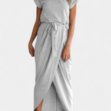 Clarissa Vestido Midi Envolvente con Abertura Lateral