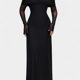 Lorelei Vestido Ajustado de Malla con Escote Recto