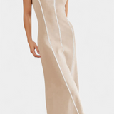 Santona Vestido Maxi Bicolor Sin Mangas
