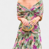 Alondra Vestido Largo Floral Fantasía con Escote en V
