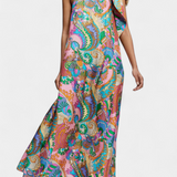 Ginette Vestido Maxi con Estampado Arcoíris