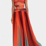 Maisie Vestido Maxi Sin Tirantes de Corte A-Line
