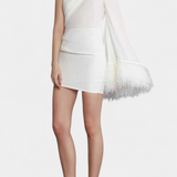 Nivalis Vestido Ceñido con Fruncidos y Escote en V