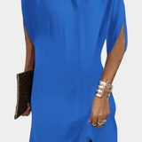 Haruna Vestido Midi Atemporal con Escote Redondo