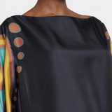 Kiara Vestido Maxi Retro con Flecos de Plumas