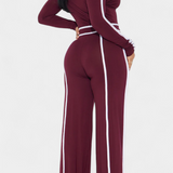 Krystelle Conjunto Off-Shoulder con Pantalón de Corte Recto