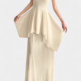 Hollis Vestido Largo con Escote Halter y Espalda Descubierta