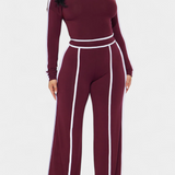 Krystelle Conjunto Off-Shoulder con Pantalón de Corte Recto