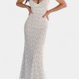 Lunara Vestido de Encaje con Espalda Descubierta