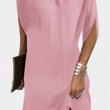 Haruna Vestido Midi Atemporal con Escote Redondo