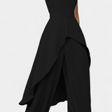 Chrysoula Conjunto Asimétrico con Pantalón Plisado