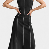 Santona Vestido Maxi Bicolor Sin Mangas