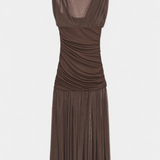 Noelia Vestido Bodycon de Malla Plisada