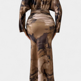 Eulalie Vestido con Mangas Murciélago y Cuello en V