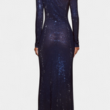 Dottie Vestido de Noche Off-Shoulder con Transparencias