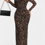 Galene Vestido Midi Ajustado con Capa