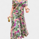 Alondra Vestido Largo Floral Fantasía con Escote en V