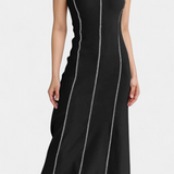 Santona Vestido Maxi Bicolor Sin Mangas