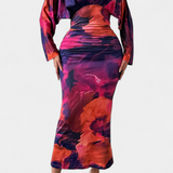 Eulalie Vestido con Mangas Murciélago y Cuello en V